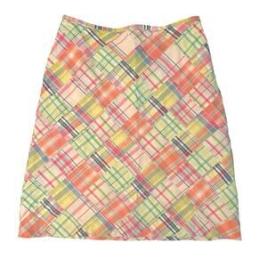 Brooks Brothers 346 Plaid Patchwork Skirt Size Large